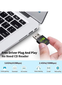Generic USB WiFi Bluetooth Adapter 600Mbps Dual Band 2.4/5GHz for Middle East Desktop WiFi Dongle, Strong Signal Receiver for PC/Laptop, Plug & Play, Heat Resistant Design  - Image 3