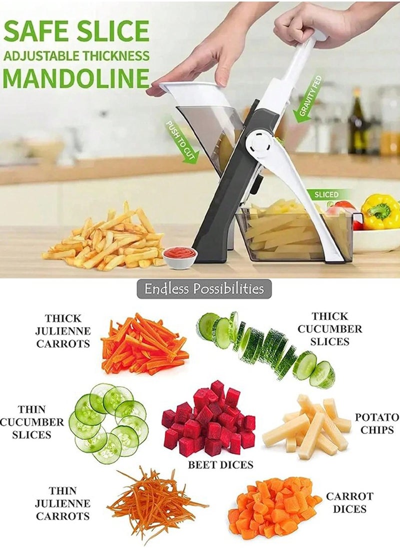 Smart Kitchen - Manual Vegetable Chopper Slice Dice and French Fry Cutter Shredders Multifunctional Vegetable Slicer Manual Food Chopper, Fastest, Safest And Easiest Way To Chop Or Dice Fruits And Vegetables - Image 1