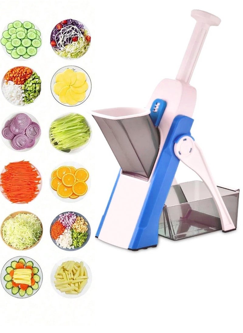 Smart Kitchen - Manual Vegetable Chopper Slice Dice and French Fry Cutter Shredders Multifunctional Vegetable Slicer Manual Food Chopper, Fastest, Safest And Easiest Way To Chop Or Dice Fruits And Vegetables - Image 1