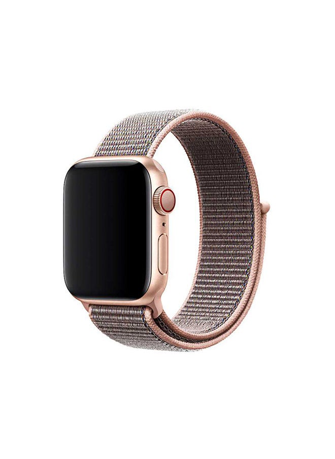 O Ozone - Nylon Sport Strap For Apple Watch Series 10 | Ultra 2 | 8 Ultra | 9 | 8 | 7 | 6, 49/46/45/44/42mm , Soft Breathable Adjustable Sport Wristband - Pink - Image 1