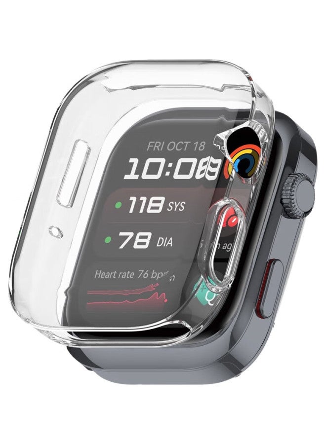KMaxAI Transparent Protective Case + Film For Huawei Watch D2, Full Coverage Shell Cover Dial Soft Case Screen Protector Tpu Soft Gel Anti-Scratch Anti-Fingerprint Blood Sugar Watch Case - Image 3