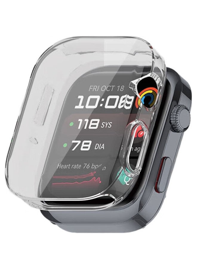 KMaxAI Transparent Protective Case + Film For Huawei Watch D2, Full Coverage Shell Cover Dial Soft Case Screen Protector Tpu Soft Gel Anti-Scratch Anti-Fingerprint Blood Sugar Watch Case - Image 2