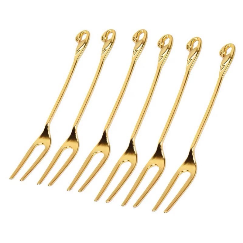 Cygnus Fruit Fork Set - 304 Stainless Steel, Creative Cute Cutlery for Home - Image 4