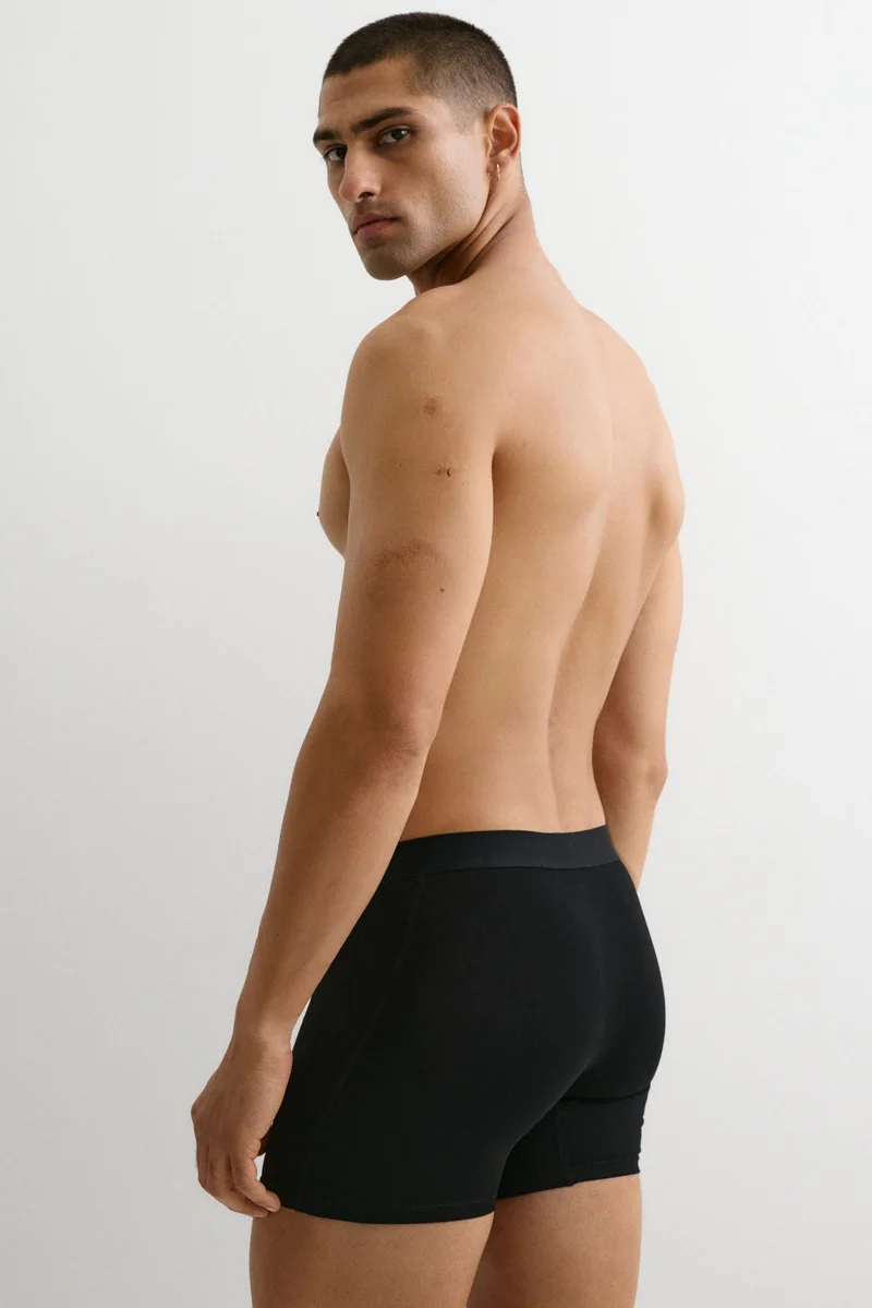 H&M  5-pack cotton mid trunks for Men | Best Price UAE