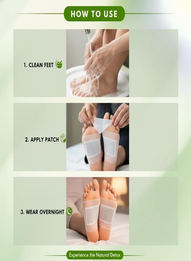 ELOXA Herbal Giloy Detox Foot Patches (10 Patches) | Body Detox Support, Stress Relief & Bloating Comfort | Natural Overnight Foot Care Patches (1) - Image 2