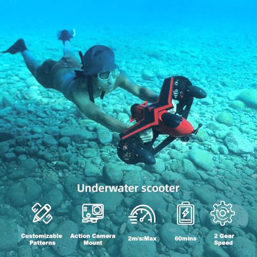 WATERHYTHM F2 Underwater Scooter, Sea Scooter Dual Motors with Action Camera Mount and Selfie Stick Mount for Adults, Water Scooter 30M Waterproof for Scuba Snorkeling Pool Sea Adventures (Green) - Image 3