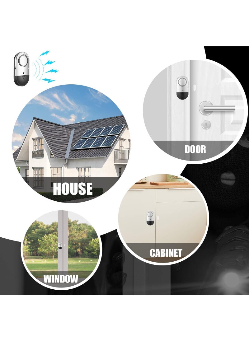 Sweet seven 125 DB Window Door Alarm 4 Pack Door Magnetic Alarm Sensor Door Alarm Door Sensor Wireless Security Alarm Door Chime for Kids' Safety Home Garage Apartment Easy to Install(included 12 batteries)  - Image 5