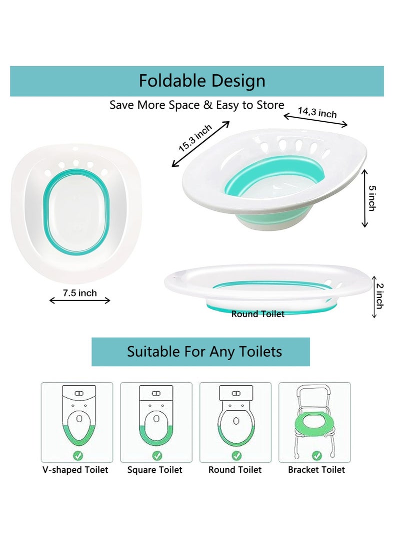Sitz Baths for Toilet Seat, Pregnant Women Steam Seat for Hemorrhoids and Inflammation Treatment, Soaking Basin Suitable for Most Toilets