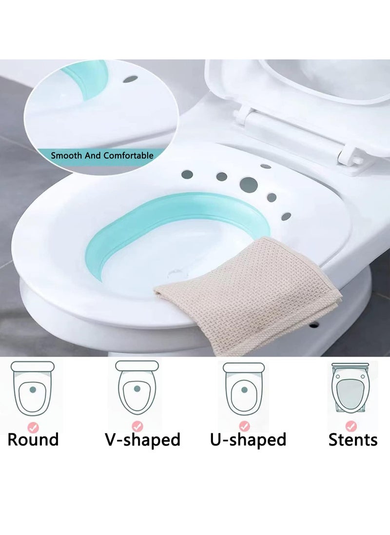 Sitz Baths for Toilet Seat, Pregnant Women Steam Seat for Hemorrhoids and Inflammation Treatment, Soaking Basin Suitable for Most Toilets
