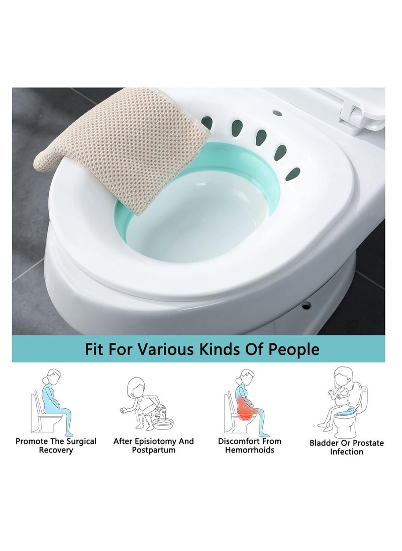 Sitz Baths for Toilet Seat, Pregnant Women Steam Seat for Hemorrhoids and Inflammation Treatment, Soaking Basin Suitable for Most Toilets