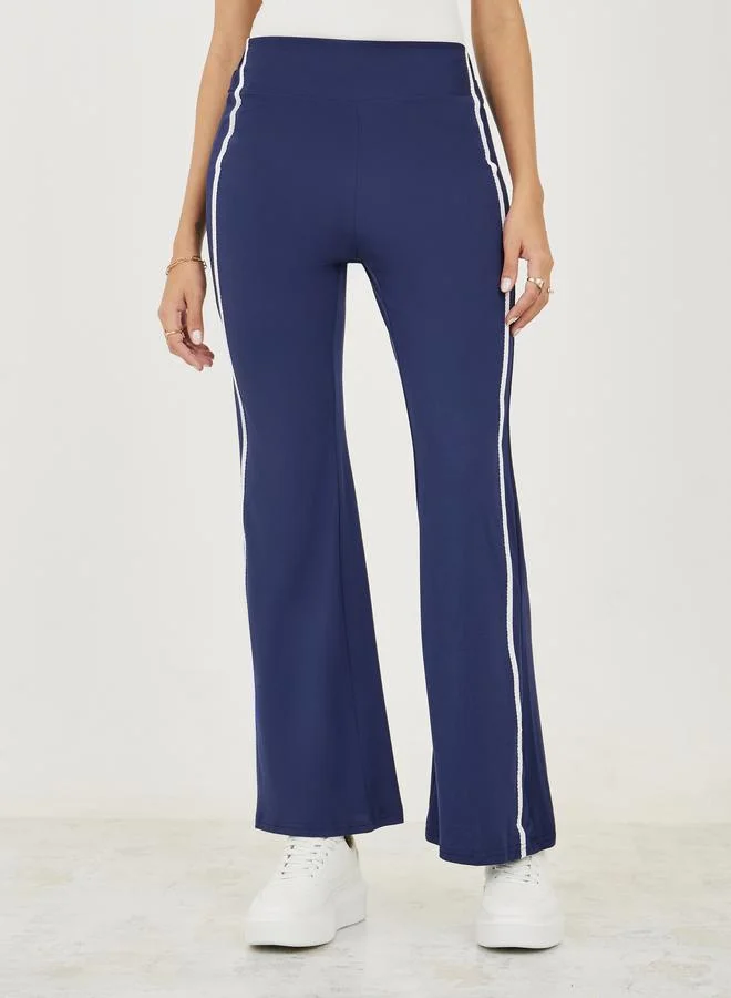 Styli Side Taping Detail Flared Leggings