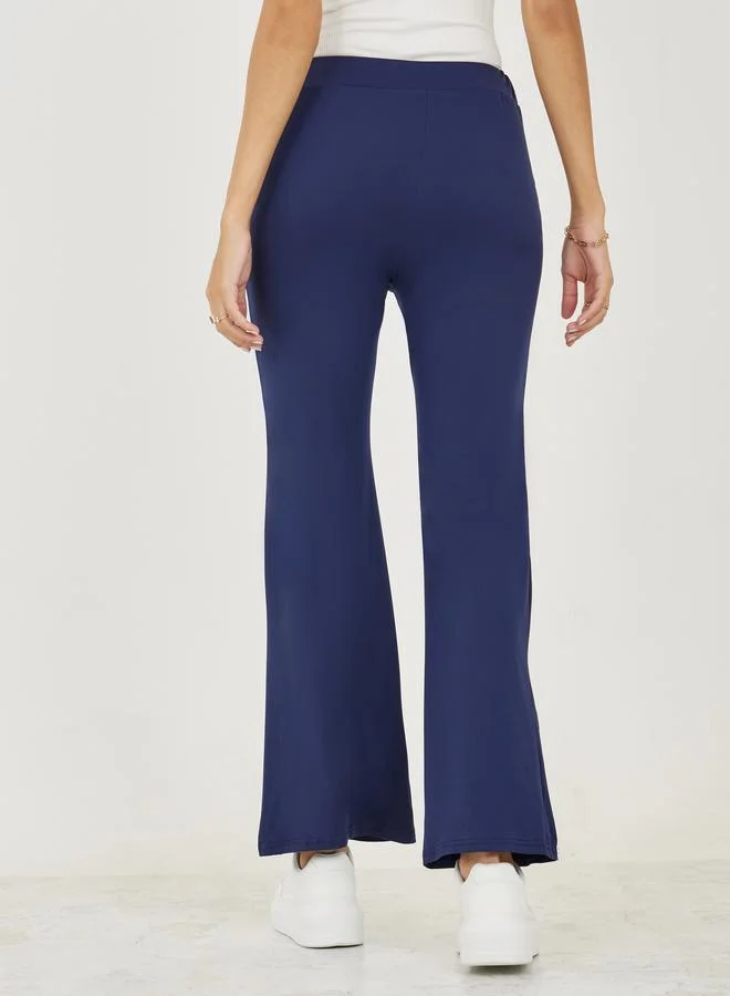 Styli Side Taping Detail Flared Leggings