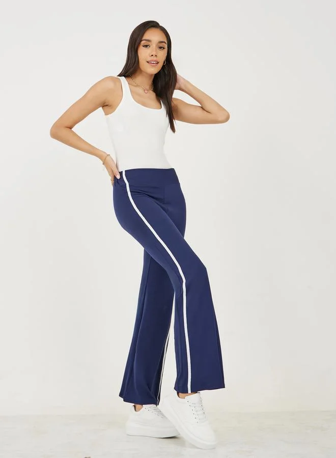 Styli Side Taping Detail Flared Leggings