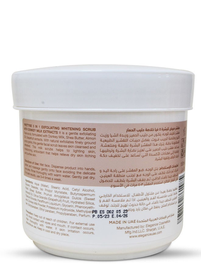 Pretty Be 5 in 1 Exfoliating Face & Body Scrub With Donkey Milk Extracts 550ml - Image 2