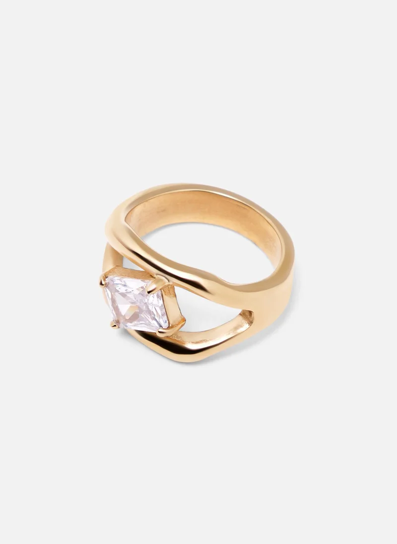 Lichi  Slim ring with large rectangular stone for Women | Best Price UAE