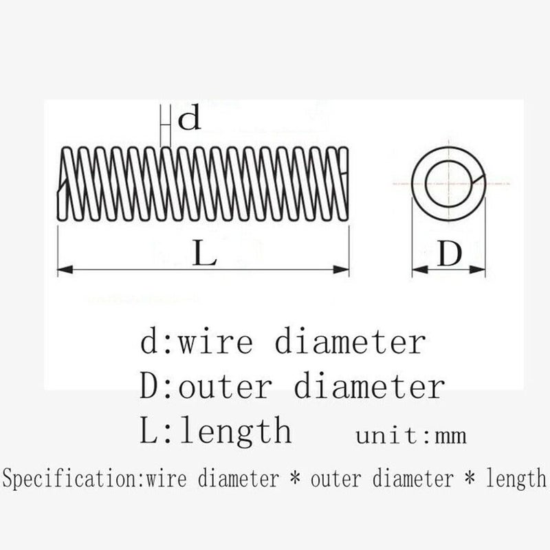 304 Stainless Steel Compression Spring 1 x 8mm Wire Diameter 0 3mm to 1mm Customizable - Image 4