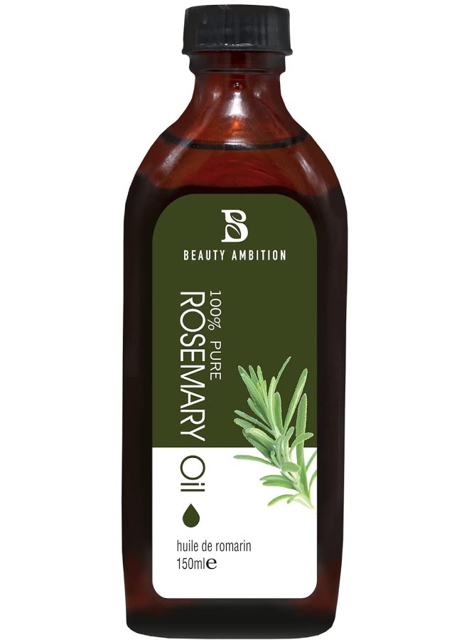 BEAUTY AMBITION Rosemary Oil For Aromatherapy - Help Relieve Pain Plus Scalp And Hair Oil For Enhanced Shine - 150Ml  - Image 1