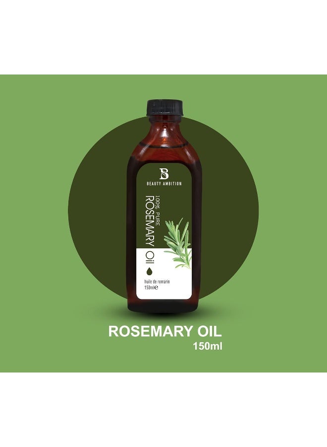 BEAUTY AMBITION Rosemary Oil For Aromatherapy - Help Relieve Pain Plus Scalp And Hair Oil For Enhanced Shine - 150Ml  - Image 2