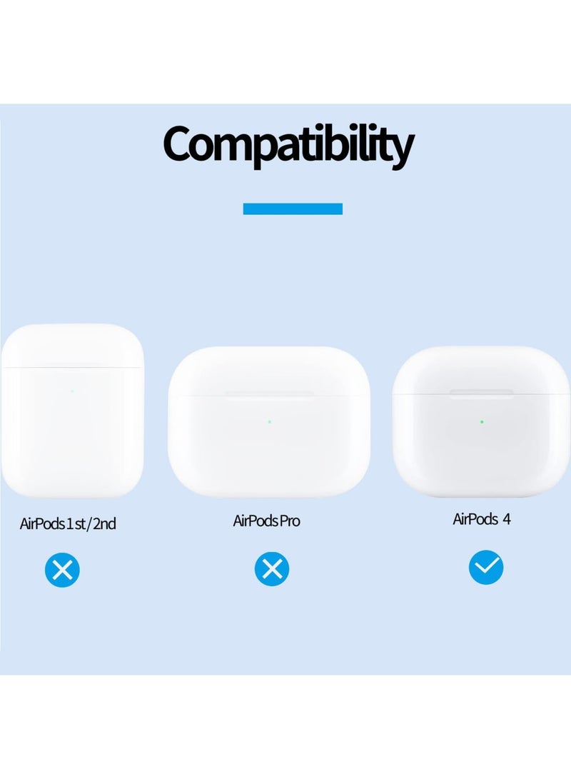 SYOSI 2Set Dust Guard Sticker for Apple AirPods 4 (2024), Anti-Dust Film for Wireless Charging Case, Protects from Iron/Metal Dust, Ultra-Slim, Easy to Apply & Remove, Compatible with AirPods 4 - Image 3