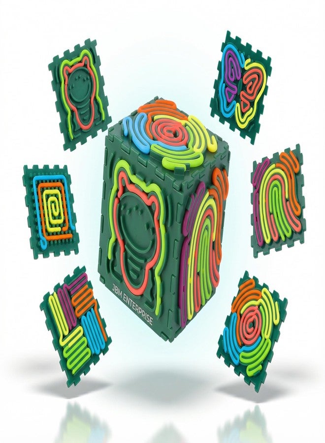 JBM ENTERPRISE 3D Maze Puzzle Cube Fidget Toy for Stress Relief, Sensory Brain Teaser, Colorful Interactive Cube for Kids & Adults, ADHD Focus Toy, Anxiety Relief, Handheld Puzzle Game Gift Idea - Image 1