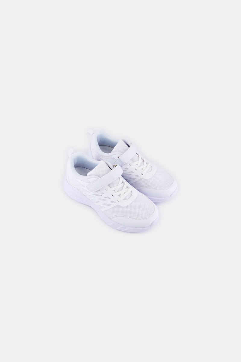 RBX Kids Boys Velcro Closure School Shoes, White  - Image 4