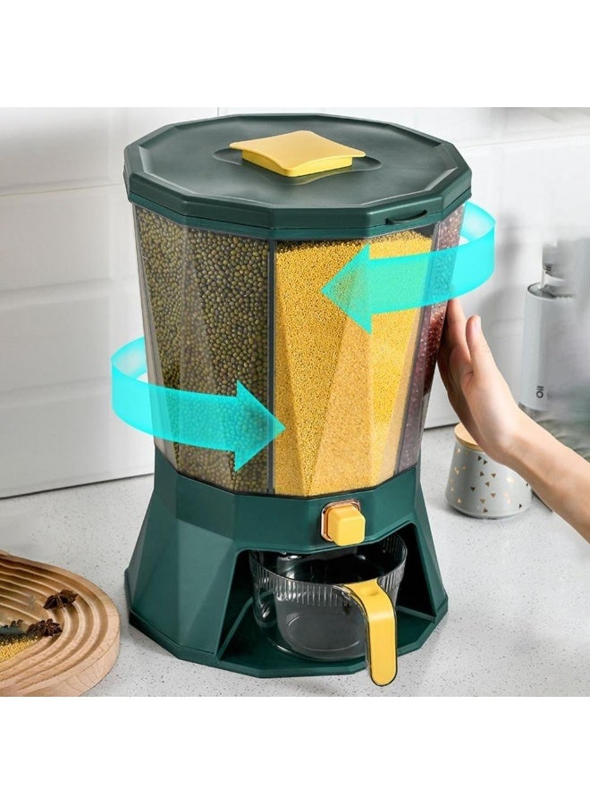 4-Grid Rotating Grain and Rice Storage. (green and gray) colour is available for 2 pieces - Image 5