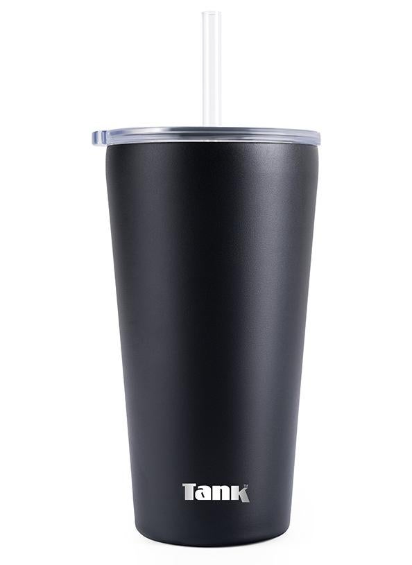 Tank Ice, 480ml, Black, Stainless Steel Bottle, BPA free, insulated - Image 1