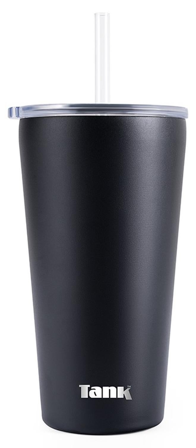 Tank Ice, 480ml, Black, Stainless Steel Bottle, BPA free, insulated - Image 1
