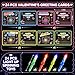 Shemira 24 Pack Valentines Day Cards for Kids 24 Light Up Spinning Toy Pens for Valentines Gifts Exchange Valentine School Classroom Favors for Kids Boys Girls Valentines Cards for Kid - Image 4