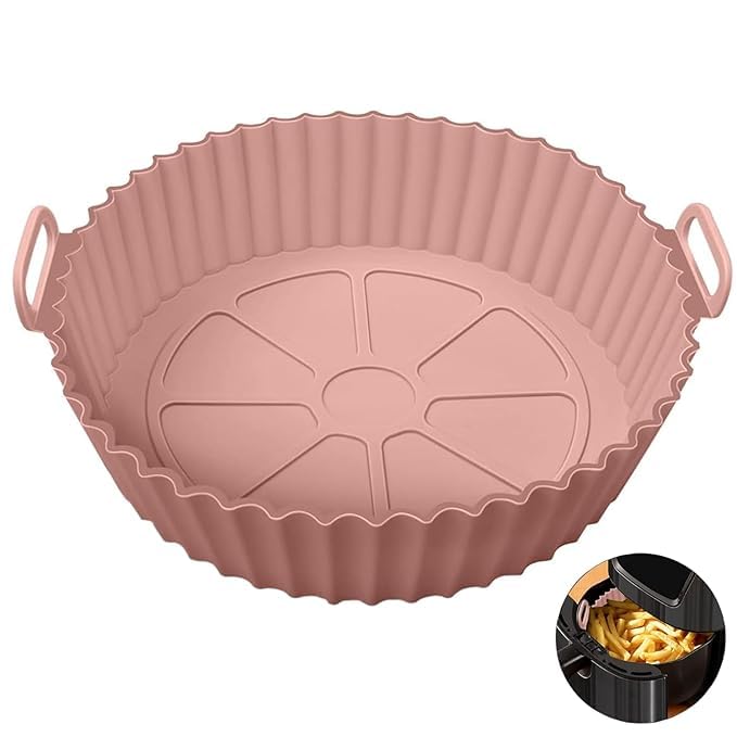 BIGXEN BIGXEN Air Fryer Silicone Liners Reusable NonStick Air Fryer Silicone Pot Liner Compatible with COSORI Air Fryer Basket AccessoriesMulticolor 