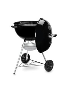 Weber Weber Original Kettle Charcoal Grill Barbecue, 57cm | E-5710 BBQ Grill with Lid Cover, Thermometer, Stand & Wheels | Freestanding Outdoor Oven & Cooker with Porcelain-Enamelled Bowl - Black  - Image 2