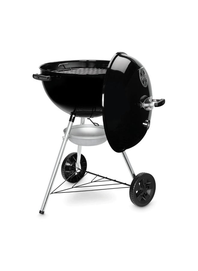 Weber Weber Original Kettle Charcoal Grill Barbecue, 57cm | E-5710 BBQ Grill with Lid Cover, Thermometer, Stand & Wheels | Freestanding Outdoor Oven & Cooker with Porcelain-Enamelled Bowl - Black  - Image 2