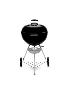 Weber Weber Original Kettle Charcoal Grill Barbecue, 57cm | E-5710 BBQ Grill with Lid Cover, Thermometer, Stand & Wheels | Freestanding Outdoor Oven & Cooker with Porcelain-Enamelled Bowl - Black  - Image 1
