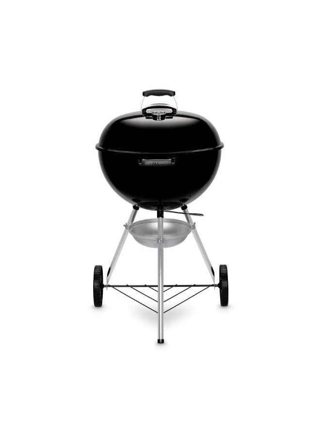 Weber Weber Original Kettle Charcoal Grill Barbecue, 57cm | E-5710 BBQ Grill with Lid Cover, Thermometer, Stand & Wheels | Freestanding Outdoor Oven & Cooker with Porcelain-Enamelled Bowl - Black  - Image 1