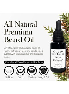 Vegan Mia Usda Organic Cedarscented Beard Oil For Men 3In1 Premium Grooming Oil With Argan Oil Jojoba And More For Beard Growth And Maintenanceode To The Beard Cedarwood Beard Oil 1 Fl Oz  - Image 3