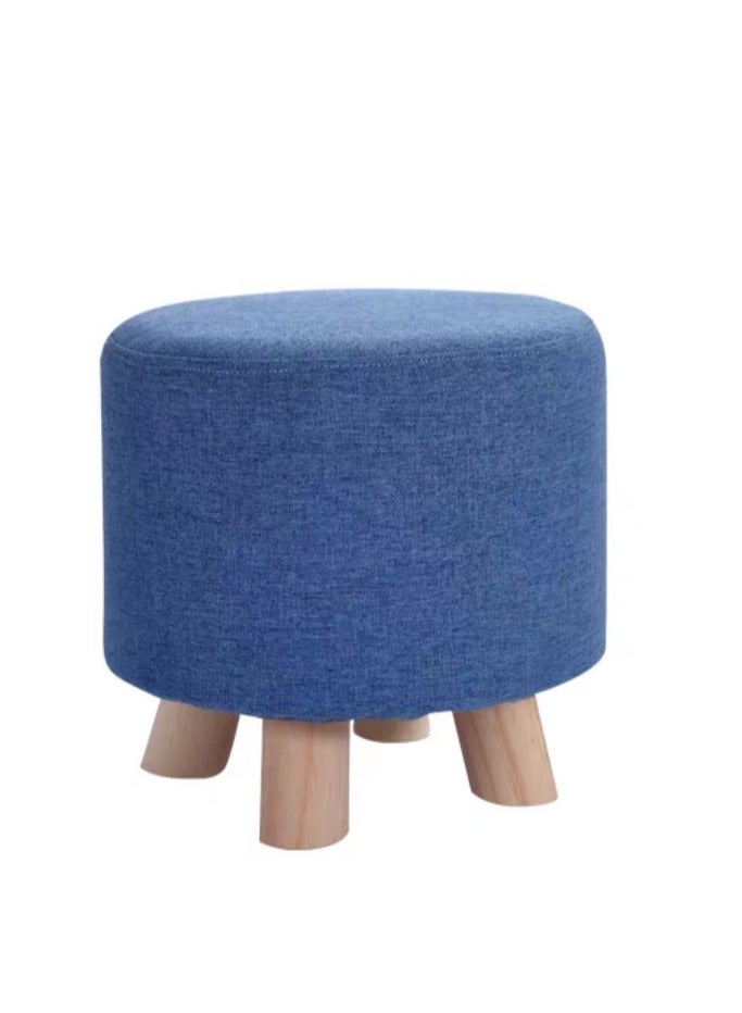 ماركة غير محددة FFD مسند للقدمين مقعد عثماني مقعد مقعد دائري للقدم كرسي تغيير حذاء البراز قدم الراحة البراز مقعد مبطن من القماش مقعد مسند القدم الدائري العثماني  - Image 1