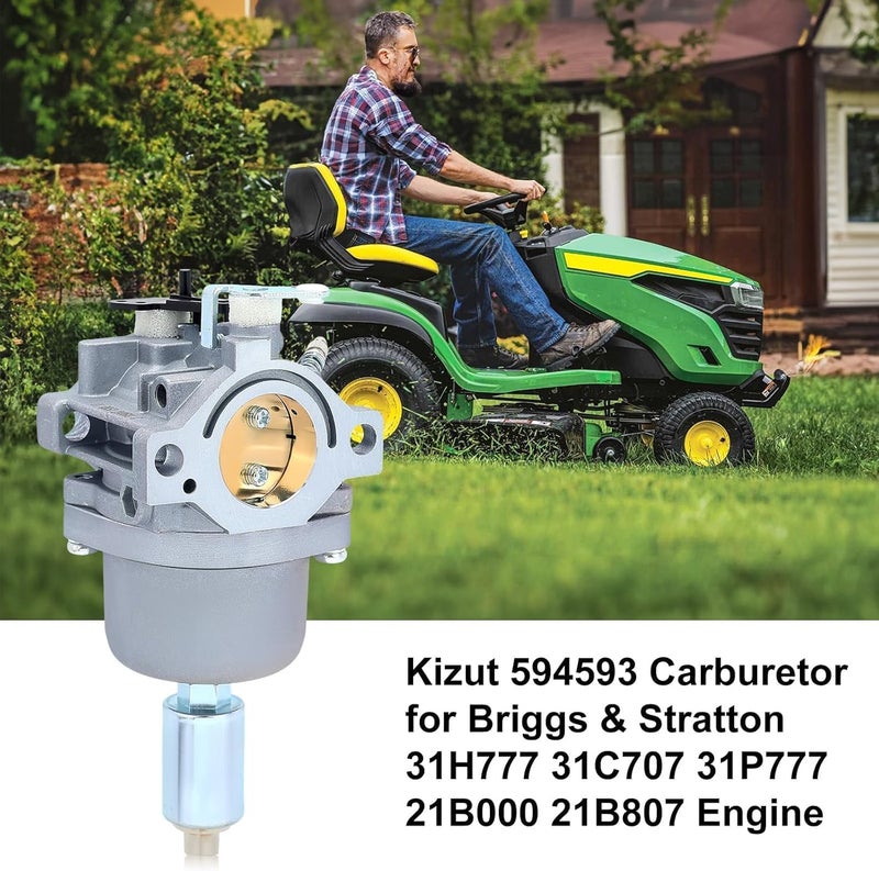 Kizut 594593 كربوراتور لـ 31H777 31C707 31P777 21B000 21B807 لـ 591731 796109 590400 796078 جزازة العشب - بديل لكربوراتور كرافتسمان LT1000 - Image 2