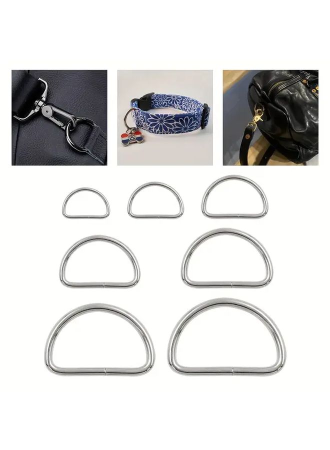 20pcs 15mm Silver Metal D Ring Adjustable Buckle For Backpack Straps Bags Collar DIY - Image 1