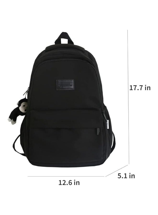 Cute Large Capacity Student daypack Black for School Travel Outdoor Back to School - Image 2