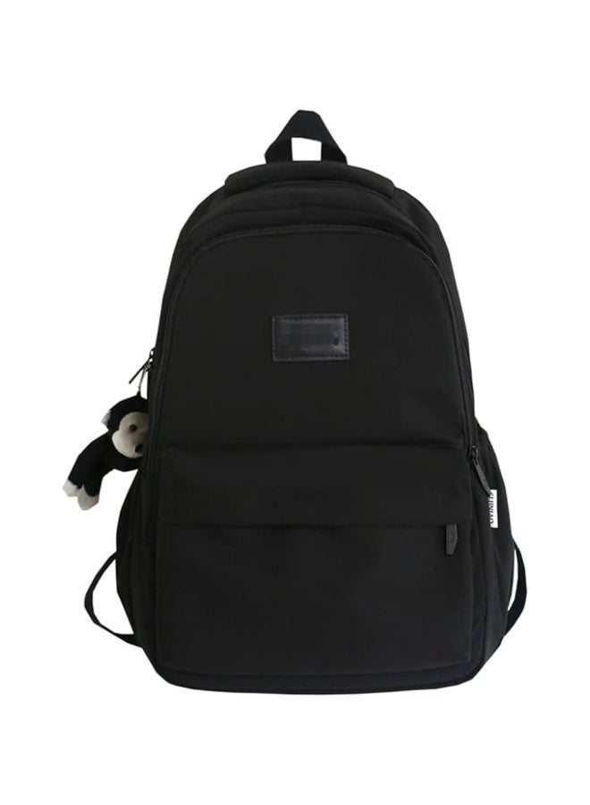 Cute Large Capacity Student daypack Black for School Travel Outdoor Back to School - Image 1
