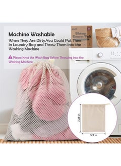 HOMEXCEL Reusable Makeup Remover Pads 50 Pack-Eco-Friendly Makeup Remover Cloth Face Pads for Facial Cleansing-Soft Cotton Rounds for All Skin Types with Laundry Bag (Grey-White-Purple-Pink)  - Image 5