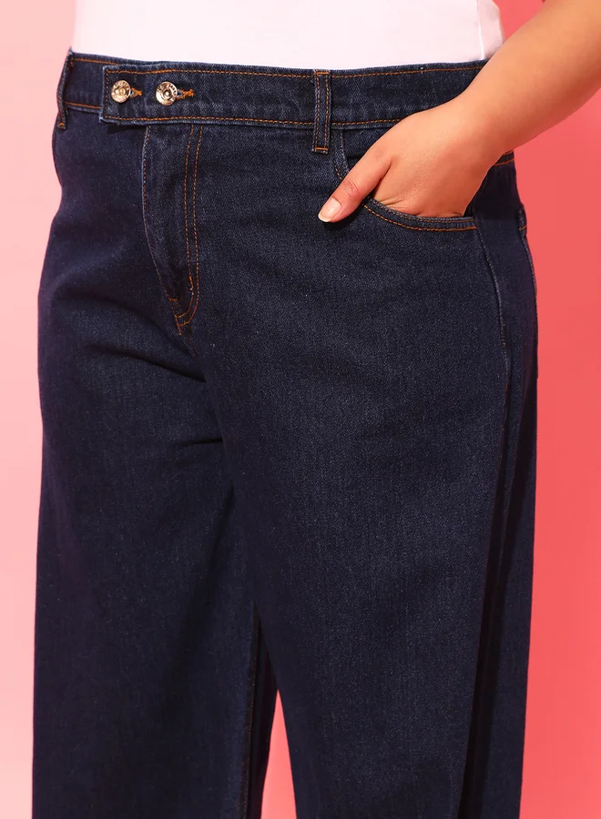STREET 9 STREET 9 Plus Size Mid Rise Wide Leg Jeans