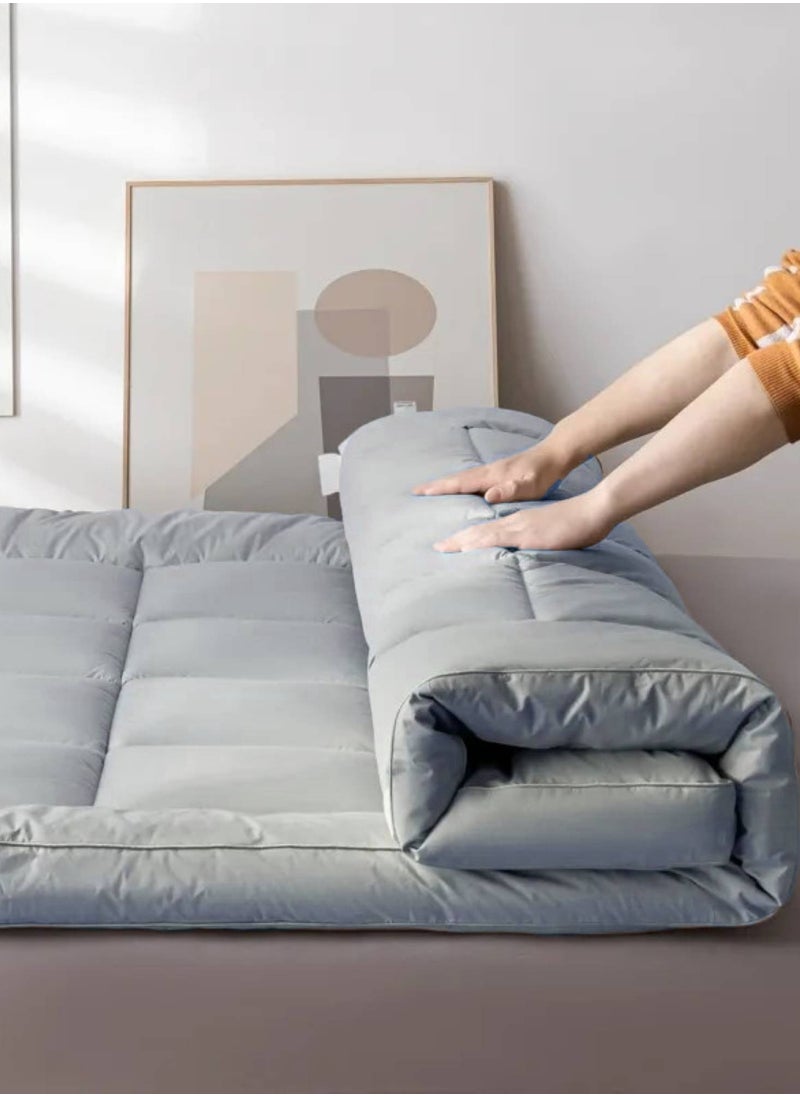 MAXQON Mattress Topper 10CM Thickness Quilted Microfiber 900gsm, King/Queen/Double/Single Sizes, Color Grey  - Image 4