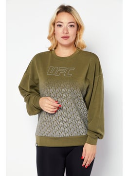 Women Sportswear Fit Long Sleeves Training Sweatshirt, Olive
