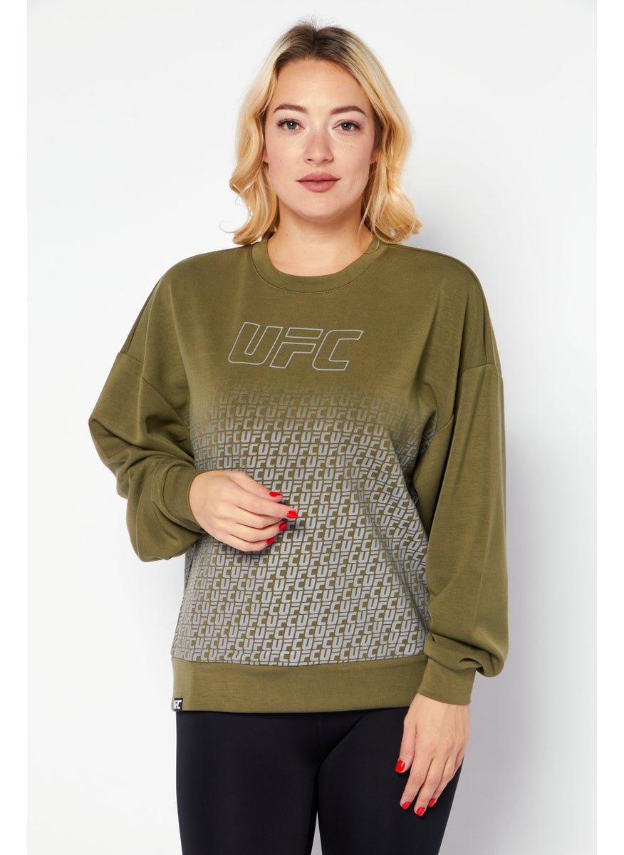 Ufc - Women Sportswear Fit Long Sleeves Training Sweatshirt, Olive - Image 1