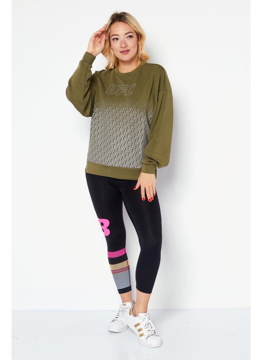 Ufc - Women Sportswear Fit Long Sleeves Training Sweatshirt, Olive - Image 1