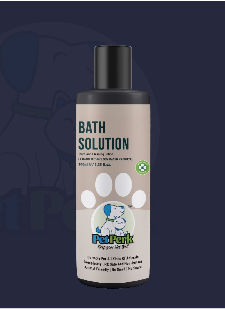 Pet Perk - Bath Solutions For Dogs Advanced Nanotechnology Based Formulation A Refreshing And Effective Cleaning Experience Suitable For All Dog Breeds Dogs 100ml - Image 1