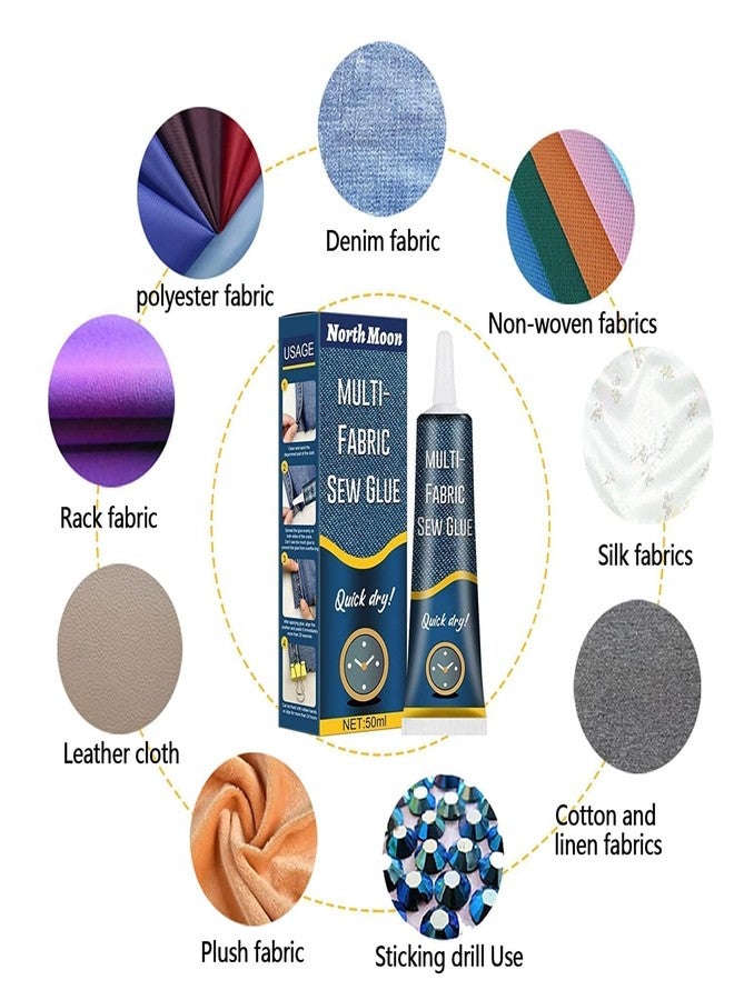 FICTIOUS Fabric Sewing Adhesive, Multi-Purpose Ultra-Stick Fabric Glue for Clothes, Jeans, Cotton, Flannel, Denim, and Leather, Quick Dry & Washable Fabric Repair Sew Glue 1PCS - Image 5
