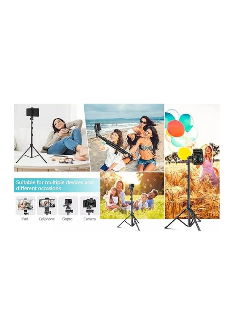 Jmary MT36 Selfie Stick Phone Tripod 67" Extendable Travel Tripod Stand with Phone Clip 1.7 meter Tripod for Video Shooting vlog… - Image 2
