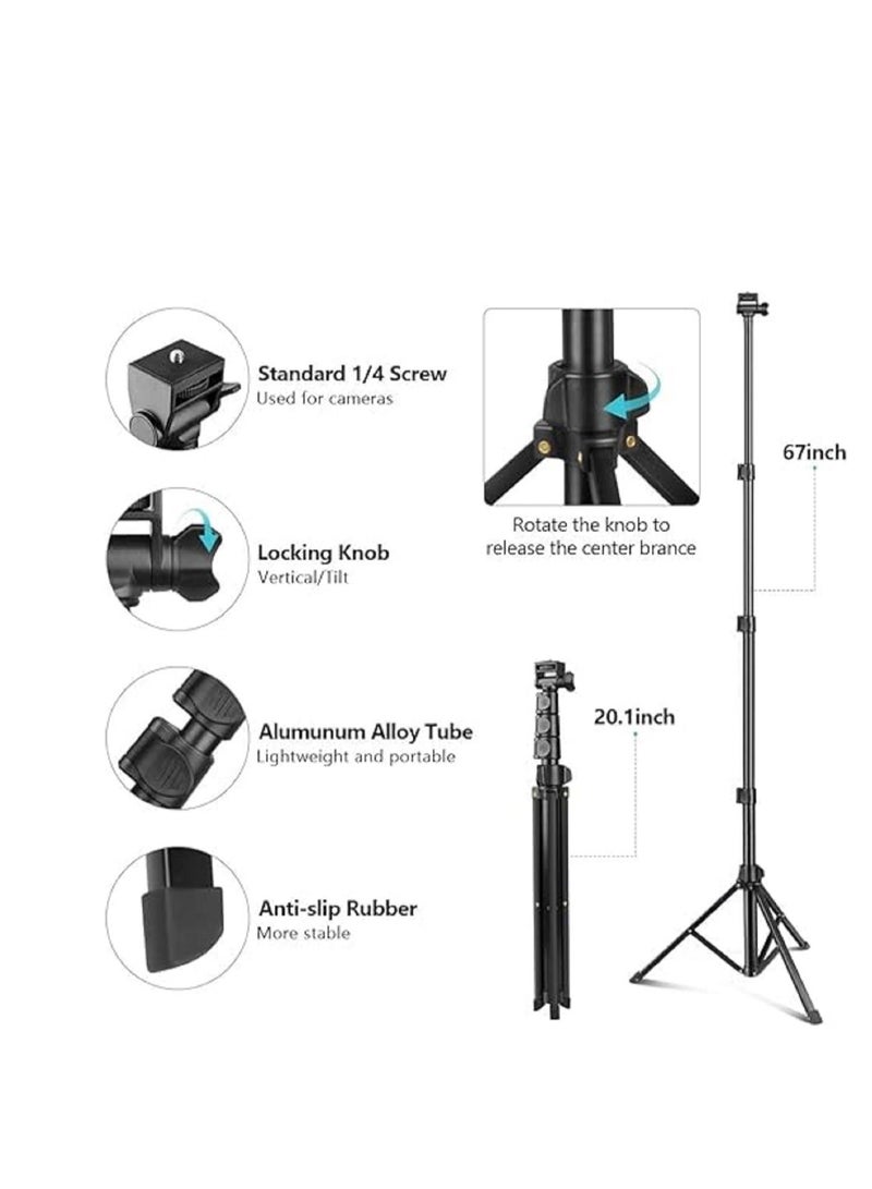 Jmary MT36 Selfie Stick Phone Tripod 67" Extendable Travel Tripod Stand with Phone Clip 1.7 meter Tripod for Video Shooting vlog… - Image 5